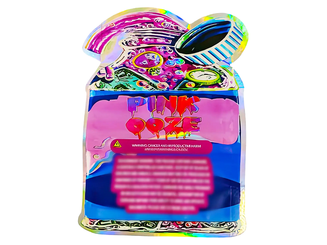 3.5g Shaped Mylar Storage Bag - Pink Ooze (50 Count)