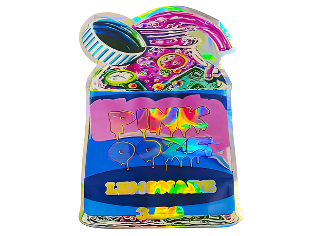 3.5g Shaped Mylar Storage Bag - Pink Ooze (50 Count)