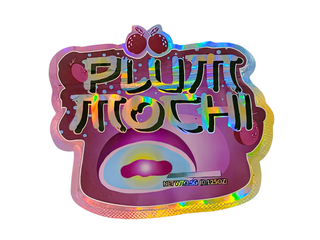 50 Pack 3.5G Shaped Mylar Bags – Plum Moch Design