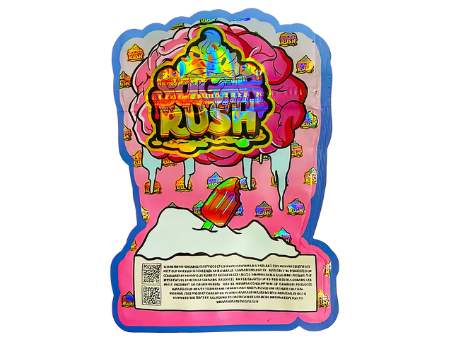 3.5g Shaped Mylar Storage Bag - Brain Freeze (50 Count)