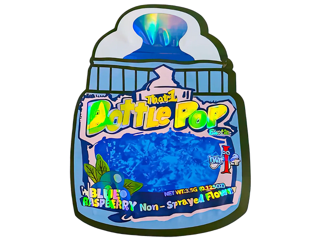 3.5g Shaped Mylar Storage Bag - Bottle Pop (50 Count)