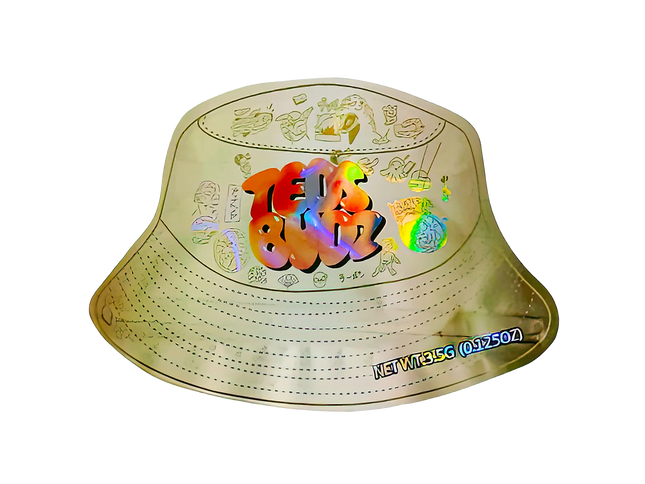 50 Pack 3.5G Shaped Mylar Bags – Character Design