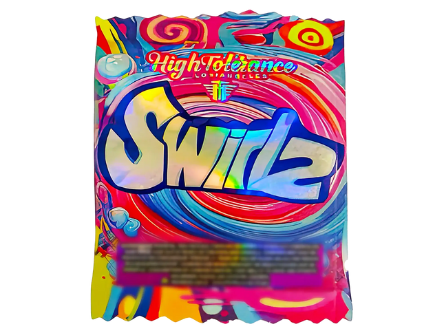 3.5g Shaped Mylar Storage Bag - High Tolerance Swirlz (50 Count)