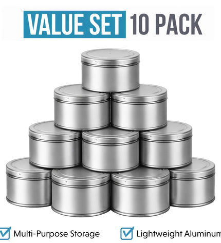 10-Pack 3.5g Pull-Top Tin Can Storage Containers – Assorted Designs