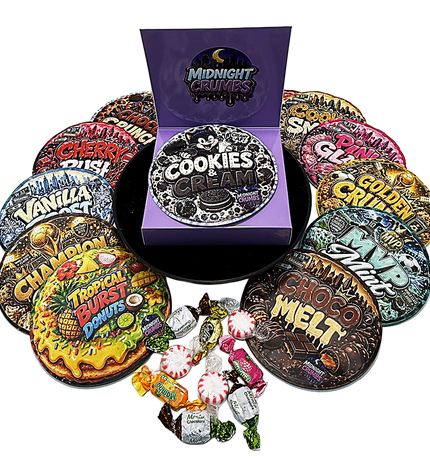 12 Pack Midnight Crumbs Shaped Bag & Window Box Assembly – Choose Your Design