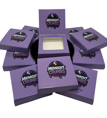 12 Pack Midnight Crumbs Shaped Bag & Window Box Assembly – Choose Your Design