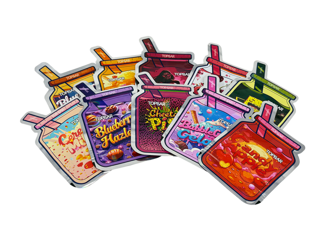 50 Pack 3.5G Mylar Bags Mix Designs – Straw Jar Collection