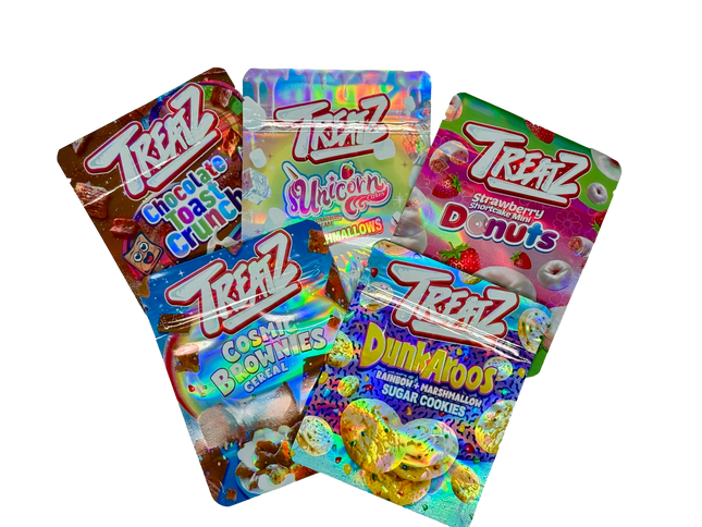 50 Pack 3.5G Mylar Bags Mix Designs – Treatz Collection
