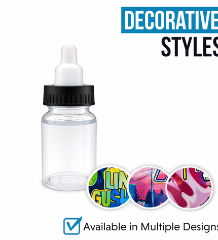 10 Pack 3.5g Baby Bottle Style Plastic Storage Pouches Mystery Assorted Designs
