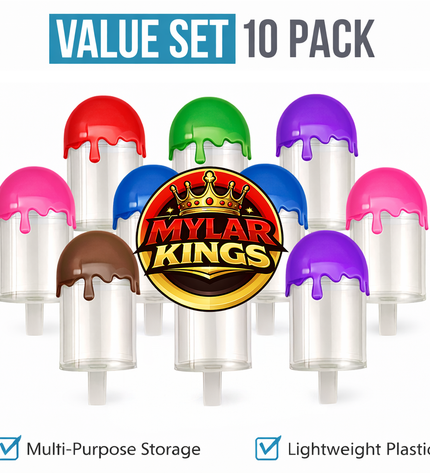 10 Pack 3.5g Popsicle Style Plastic Storage Pouches Mystery Assorted Designs