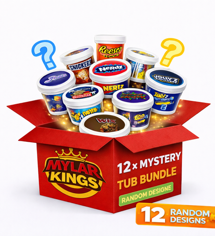 12 Pack 3.5g Mystery Popular Ice Cream Pint Style Plastic Storage Pouches - Random Designs