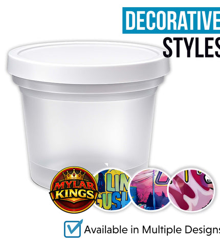12 Pack 3.5g Mystery Popular Ice Cream Pint Style Plastic Storage Pouches - Random Designs
