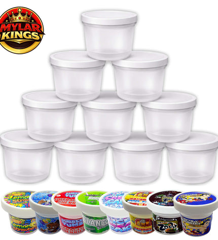 12 Pack 3.5g Mystery Exotic Ice Cream Pint Style Plastic Storage Pouches - Random Designs