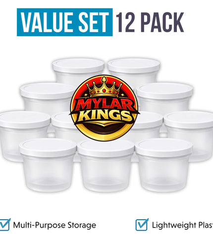 12 Pack 3.5g Mystery Exotic Ice Cream Pint Style Plastic Storage Pouches - Random Designs
