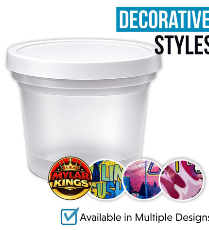 12 Pack 3.5g Mystery Exotic Ice Cream Pint Style Plastic Storage Pouches - Random Designs