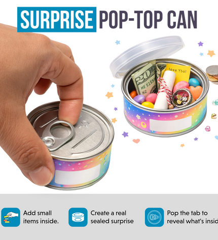 10 Pack 3.5g Pull Top Tin Can Storage Pouches Mystery Bundle Assorted Designs
