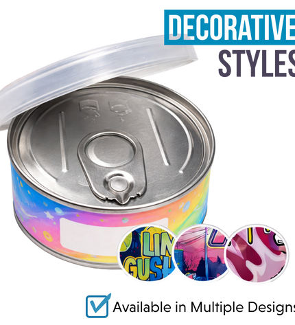 10 Pack 3.5g Pull Top Tin Can Storage Pouches Mystery Bundle Assorted Designs