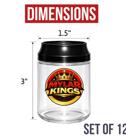 12 Pack 3.5g Soda Can Style Plastic Storage Pouches with Lids Mystery Assorted Designs