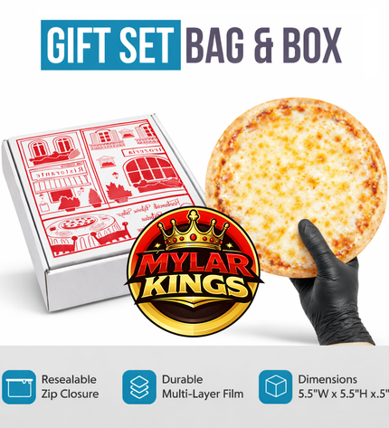 12 Pack 3.5g Pizza Shaped  Mystery Bundle Bags & Matching Boxes Set - Assorted Designs