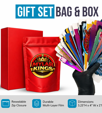 25 Pack 3.5g Bags and Matching Boxes Mystery Storage Pouches Assorted Designs Bundle