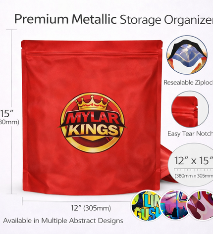 12 Pack 1lb Pound X-Large Bags Mystery Bundle Storage Pouches Assorted Designs