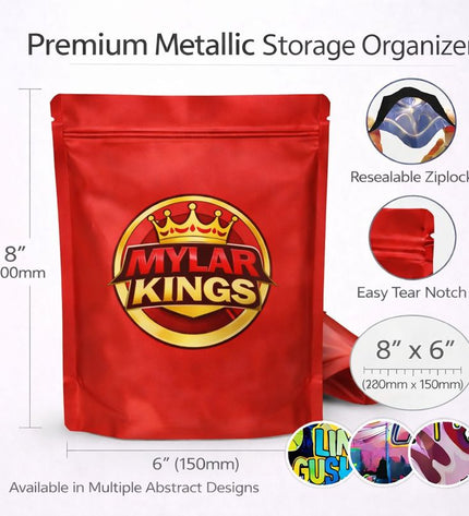 50 Pack 28g Large (6"x8") Bags Mystery Bundle Storage Pouches Assorted Designs