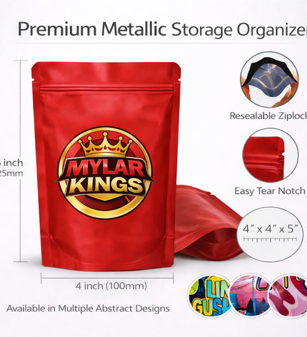 50 Pack 3.5g Small (3.5"x5") Bags Mystery Bundle Storage Pouches Assorted Designs