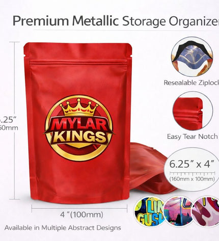 50 Pack 7g Medium (4"x6.25") Bags Mystery Bundle Storage Pouches Assorted Designs