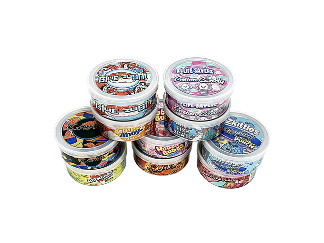 12 Pack 3.5g Airheadz Xtreme Bites Tin Can Containers - Mylar Kings