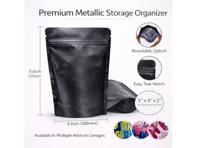 25 Pack 3.5g Mylar Bags with Boxes – Cotton Candy Crunch Graphic