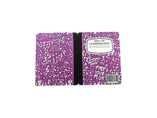 12 Pack 4.5 x 3.5 Notebook Style Mylar Bags – Purple