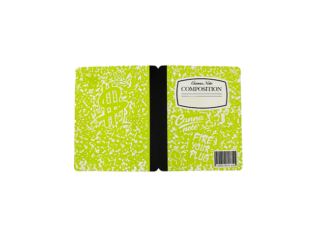 12 Pack 4.5 x 3.5 Notebook Style Mylar Bags – Lime