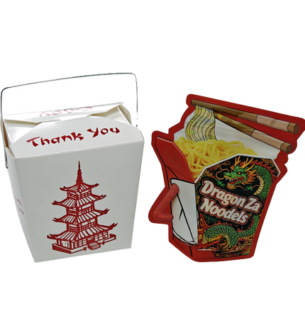 (12 Count) Noodle-Themed Takeout Style Gift Box Set - Dragon Za Noodels NNB-SHAPED-001