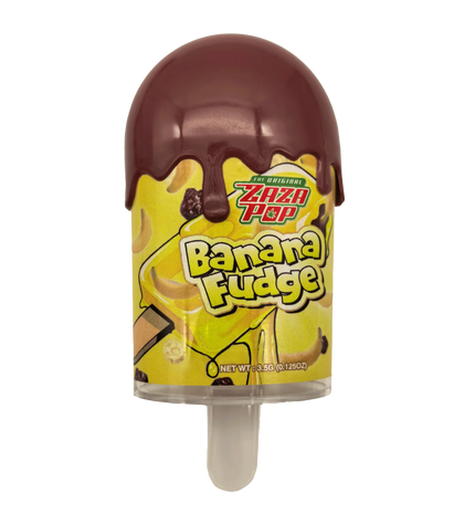 12-Pack Popsicle Style Plastic Storage Containers with Decorative Wrap Labels – Banana Fudge Design