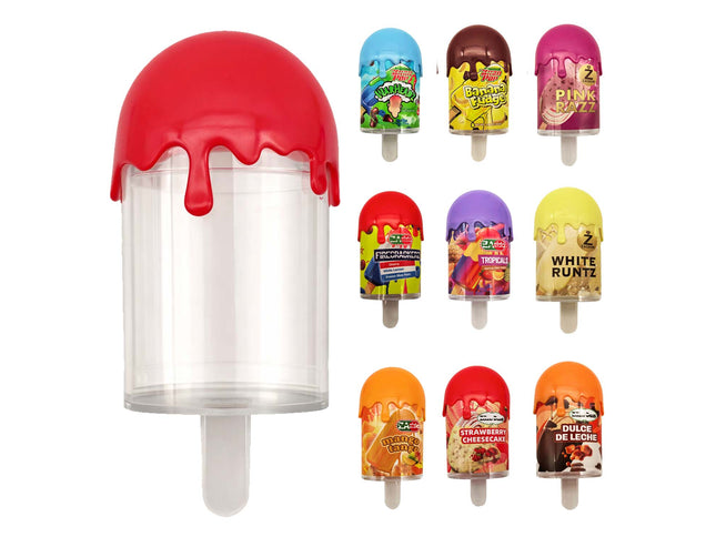 12-Pack Popsicle Style Plastic Storage Containers with Decorative Wrap Labels – Pink Berry Design
