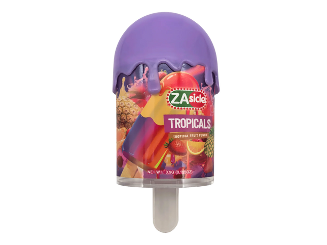 12-Pack Popsicle Style Plastic Storage Containers with Decorative Wrap Labels – Tropical Design
