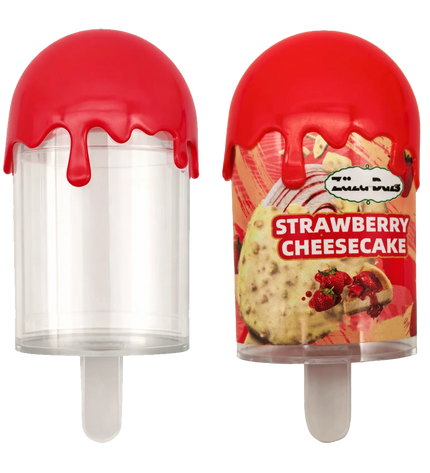 12-Pack Popsicle Style Plastic Storage Containers with Decorative Wrap Labels – Pink Berry Design