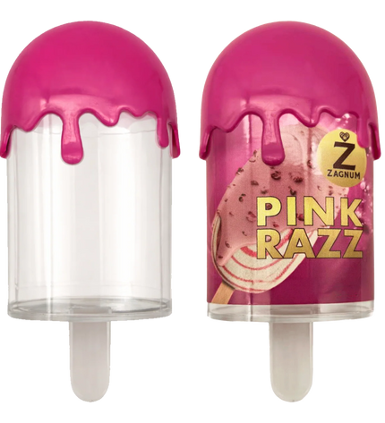12-Pack Popsicle Style Plastic Storage Containers with Decorative Wrap Labels – Pink Berry Design