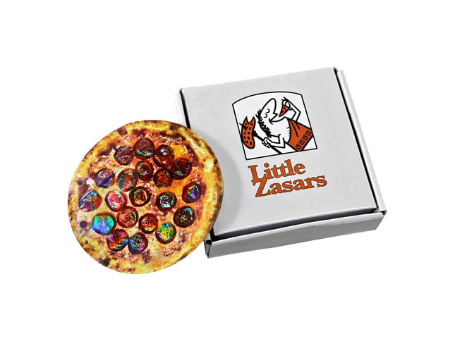 12 Pack 3.5G Mylar Bags with Pizza Box Design