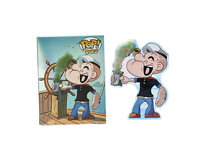 25 Pack 3.5g Mylar Bags with Window Boxes – Cartoon Character Graphic