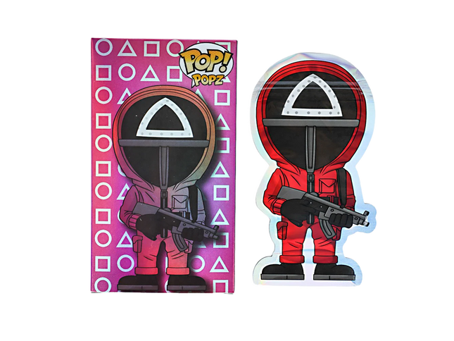 25 Pack 3.5g Mylar Bags with Window Boxes – Masked Character Graphic