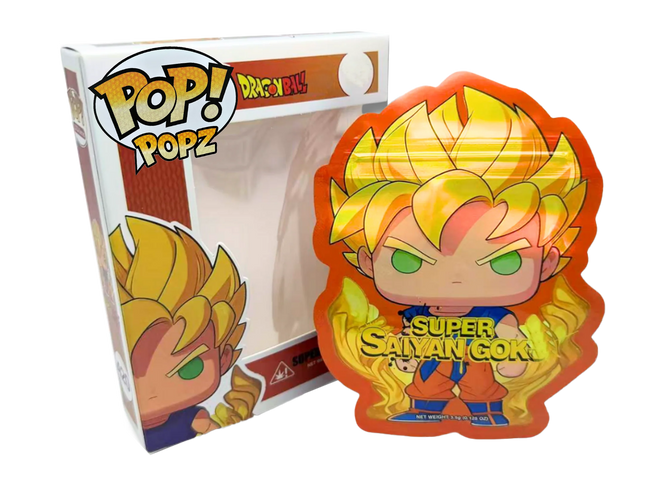 25 Pack 3.5g Mylar Bags with Matching Window Boxes – Goku Design