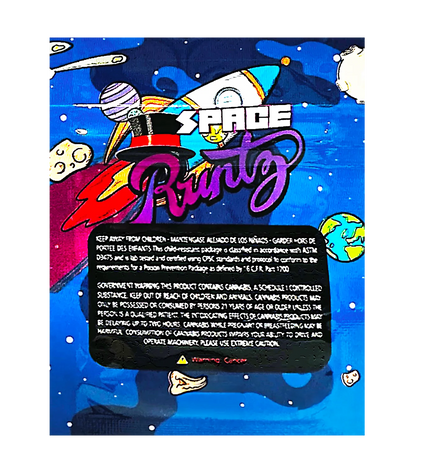 100 Pack 1g Unique Mylar Bags – Space Graphic