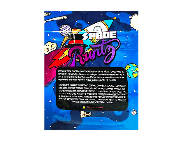 100 Pack 1g Unique Mylar Bags – Space Graphic