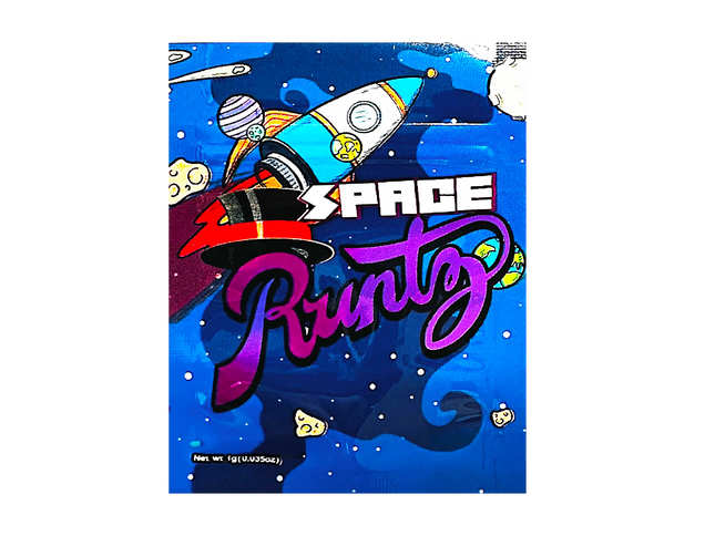 100 Pack 1g Unique Mylar Bags – Space Graphic