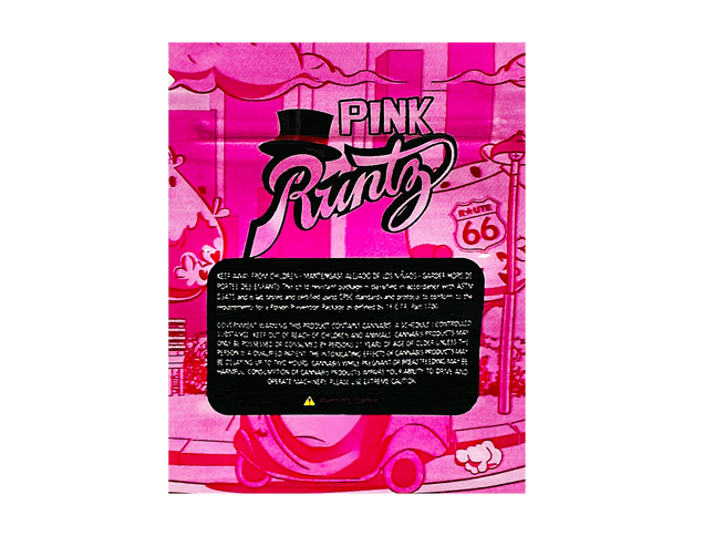 100 Pack 1g Unique Mylar Bags – Pink Graphic