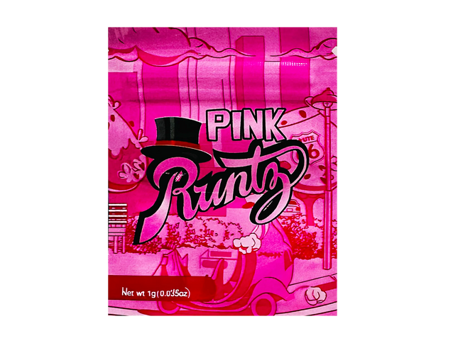 100 Pack 1g Unique Mylar Bags – Pink Graphic