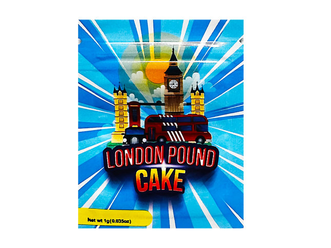 100 Pack 1g Unique Mylar Bags – London Pound Cake Graphic