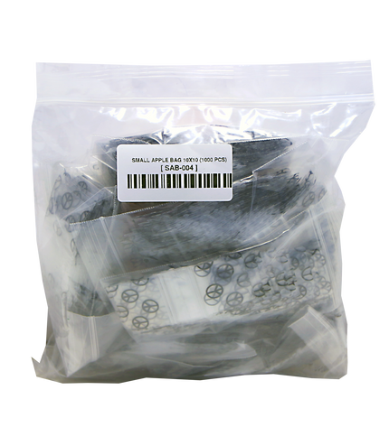 Mylar Bags, herb Mylar Bags, Where to buy mylar bags, Custom mylar bags near me, Mylar Bags Wholesale. Apple Bags. Small clear plastic bags with a label on a white background