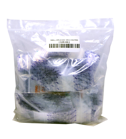 Mylar Bags, herb Mylar Bags, Where to buy mylar bags, Custom mylar bags near me, Mylar Bags Wholesale. Apple Bags. Clear plastic bag with small apples inside on a white background